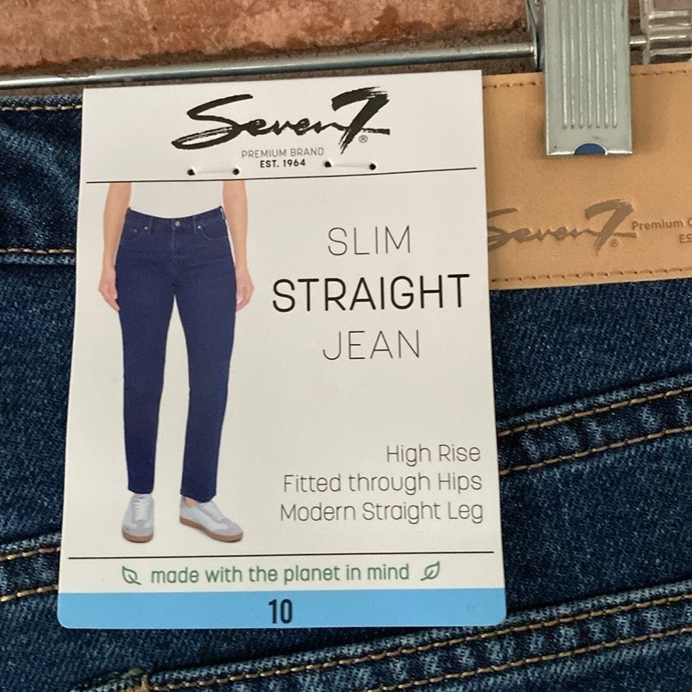 Seven7 Slim Straight Jeans Size 10 NWT - Picture 9 of 11